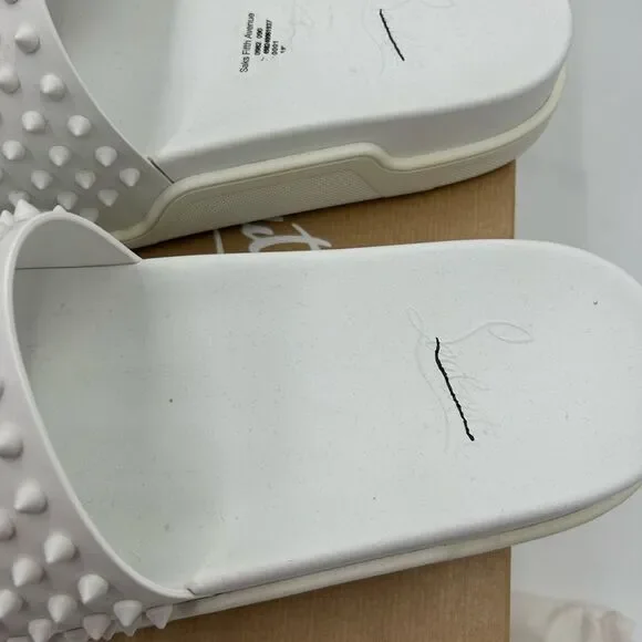 Men's Christian Louboutin studded Pool slides size 45 made in Italy - Picture 5 of 9